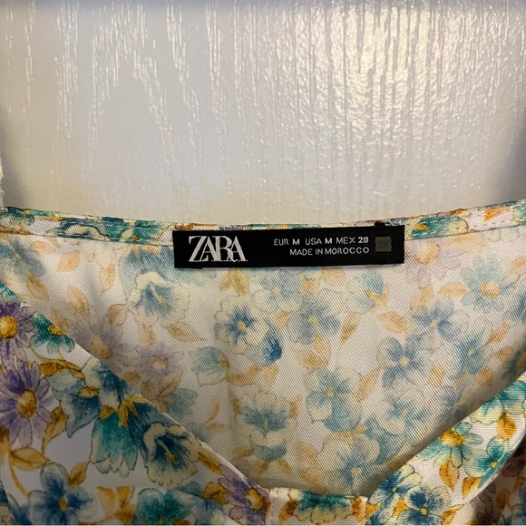 Zara Printed Silk Mini Dress - Picture 4 of 5